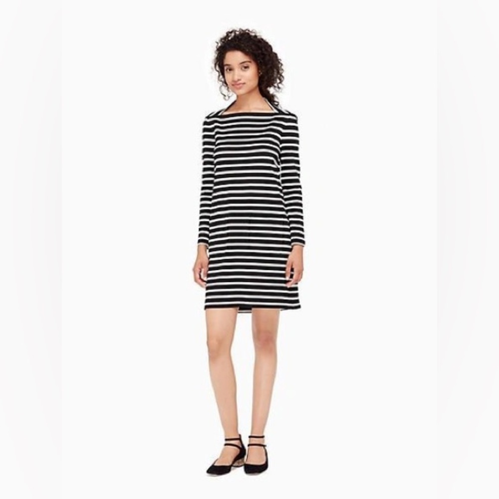 Kate Spade Broome Street Stripe Everyday Shift Dress Black Size XS
